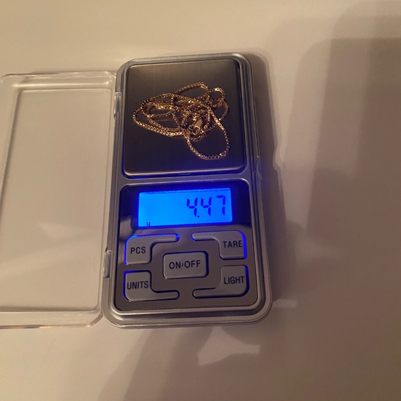 14KT SAPPHIRE PENDANT W/DIAMOND ACCENT YG W/BOX CHAIN 14KT 18" BEAUTIFUL BLUE - Picture 5 of 9